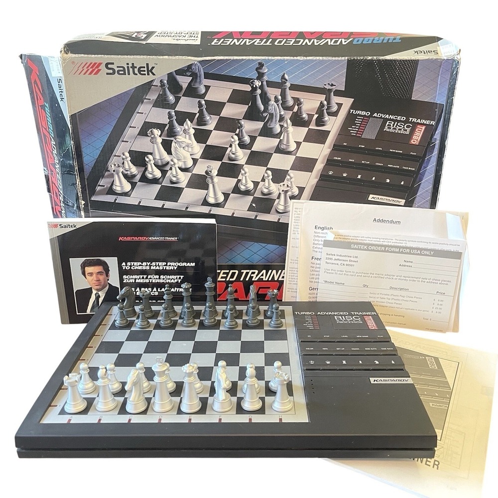 Saitek Turbo Advanced Trainer Kasparov Chess Computer WORKS 1997 RISC Style Game